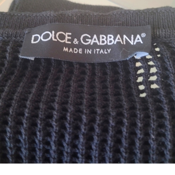 DOLCE GABBANA MENS MESH LONG SLEEVE PULLOVER